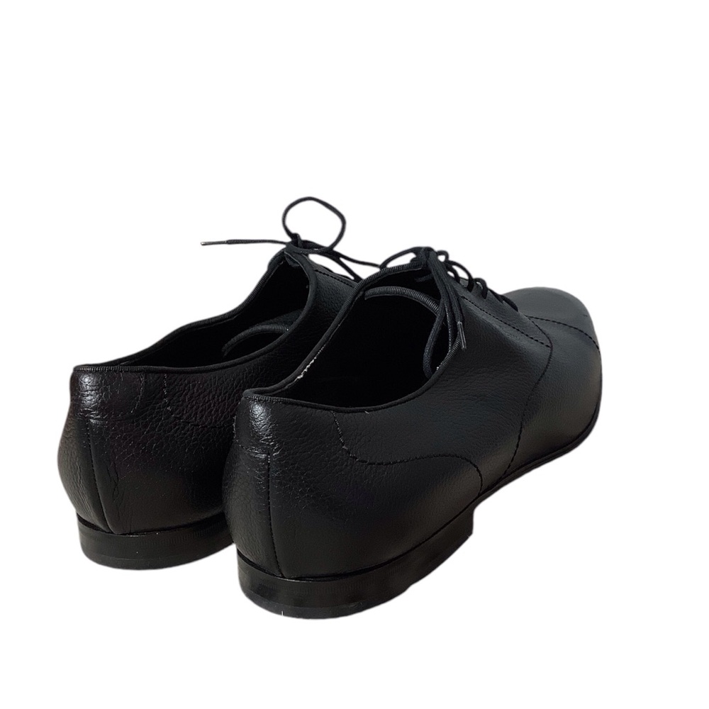 GUCCI MEN'S DESIGNER SHOES BLACK PEBBLED LACED LEATHER OXFORDS Ultralux - Picture 5 of 7
